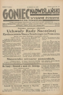 Goniec Nadwiślański: wydanie poranne. Głos Pomorski 1928.01.17 R.4 Nr13