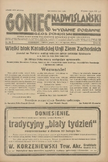 Goniec Nadwiślański: wydanie poranne: Głos Pomorski 1928.01.27 R.4 Nr22