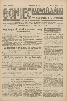 Goniec Nadwiślański: wydanie poranne: Głos Pomorski 1928.02.02 R.4 Nr27