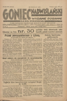 Goniec Nadwiślański: wydanie poranne: Głos Pomorski 1928.02.11 R.4 Nr34