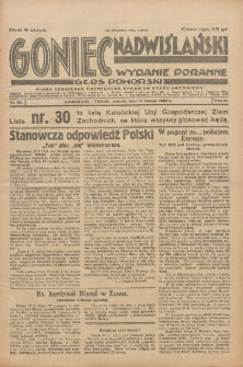Goniec Nadwiślański: wydanie poranne: Głos Pomorski 1928.02.14 R.4 Nr36