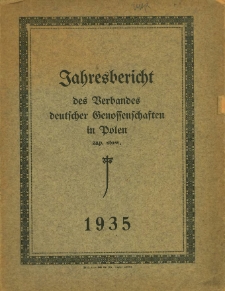 Jahresbericht des Verbandes Deutscher Genossenschaften in Polen zap. stow. 1935.