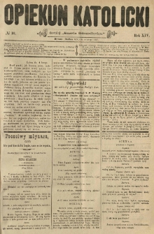 Opiekun Katolicki. 1887.02.05 R.14 nr10