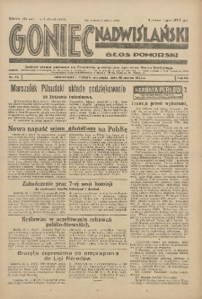 Goniec Nadwiślański: wydanie poranne: Głos Pomorski: jedyne pismo poranne na Pomorzu, poświęcone sprawom stanu średniego 1928.03.25 R.4 Nr71