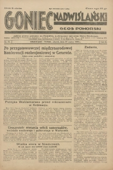 Goniec Nadwiślański: wydanie poranne: Głos Pomorski: jedyne pismo poranne na Pomorzu, poświęcone sprawom stanu średniego 1928.03.27 R.4 Nr72