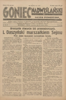 Goniec Nadwiślański: wydanie poranne: Głos Pomorski: jedyne pismo poranne na Pomorzu, poświęcone sprawom stanu średniego 1928.03.29 R.4 Nr74