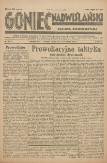 Goniec Nadwiślański: Głos Pomorski: Jedyne pismo poranne na Pomorzu, poświęcone sprawom Stanu Średniego 1928.04.04 R.4 Nr79