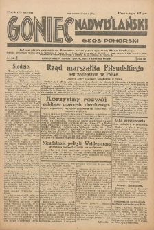 Goniec Nadwiślański: Głos Pomorski: Jedyne pismo poranne na Pomorzu, poświęcone sprawom Stanu Średniego 1928.04.06 R.4 Nr81