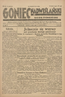 Goniec Nadwiślański: Głos Pomorski: Jedyne pismo poranne na Pomorzu, poświęcone sprawom Stanu Średniego 1928.04.07 R.4 Nr82