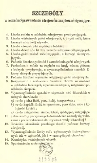 Szczeg&oacute;ły w rocznem sprawozdaniu zdrojowem znajdować się mające