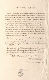 Szanowni Rodacy [Dotyczy remontu Zamku Krakowskiego, Wawelu...]