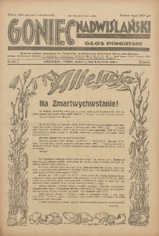 Goniec Nadwiślański: Głos Pomorski: Jedyne pismo poranne na Pomorzu, poświęcone sprawom Stanu Średniego 1928.04.08 R.4 Nr83