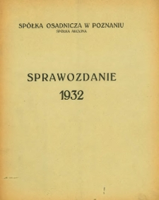 Sprawozdanie za czternasty rok obrachunkowy 1932.