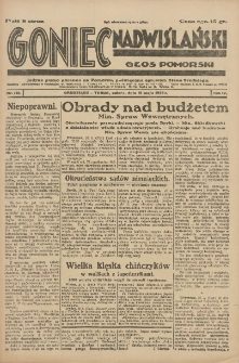 Goniec Nadwiślański: Głos Pomorski: Jedyne pismo poranne na Pomorzu, poświęcone sprawom Stanu Średniego 1928.05.12 R.4 Nr110