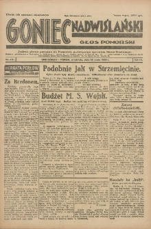 Goniec Nadwiślański: Głos Pomorski: Jedyne pismo poranne na Pomorzu, poświęcone sprawom Stanu Średniego 1928.05.13 R.4 Nr111