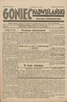 Goniec Nadwiślański: Głos Pomorski: Jedyne pismo poranne na Pomorzu, poświęcone sprawom Stanu Średniego 1928.05.19 R.4 Nr115