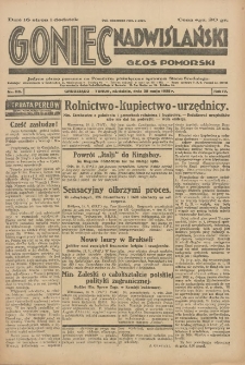 Goniec Nadwiślański: Głos Pomorski: Jedyne pismo poranne na Pomorzu, poświęcone sprawom Stanu Średniego 1928.05.20 R.4 Nr116