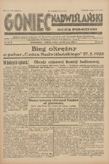 Goniec Nadwiślański: Głos Pomorski: Jedyne pismo poranne na Pomorzu, poświęcone sprawom Stanu Średniego 1928.05.23 R.4 Nr118