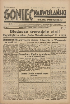 Goniec Nadwiślański: Głos Pomorski: Jedyne pismo poranne na Pomorzu, poświęcone sprawom Stanu Średniego 1928.05.26 R.4 Nr121