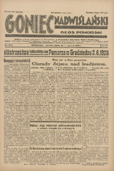 Goniec Nadwiślański: Głos Pomorski: Jedyne pismo poranne na Pomorzu, poświęcone sprawom Stanu Średniego 1928.06.01 R.4 Nr125