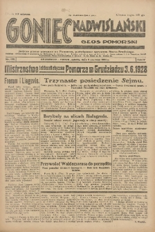 Goniec Nadwiślański: Głos Pomorski: Jedyne pismo poranne na Pomorzu, poświęcone sprawom Stanu Średniego 1928.06.02 R.4 Nr126