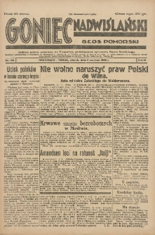 Goniec Nadwiślański: Głos Pomorski: Jedyne pismo poranne na Pomorzu, poświęcone sprawom Stanu Średniego 1928.06.05 R.4 Nr128