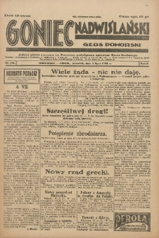 Goniec Nadwiślański: Głos Pomorski: Jedyne pismo poranne na Pomorzu, poświęcone sprawom Stanu Średniego 1928.07.05 R.4 Nr152