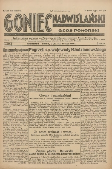 Goniec Nadwiślański: Głos Pomorski: Jedyne pismo poranne na Pomorzu, poświęcone sprawom Stanu Średniego 1928.07.11 R.4 Nr157