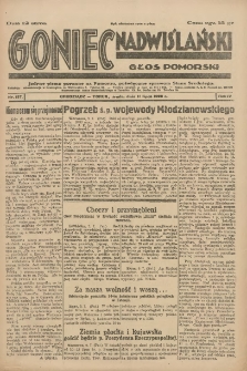 Goniec Nadwiślański: Głos Pomorski: Jedyne pismo poranne na Pomorzu, poświęcone sprawom Stanu Średniego 1928.07.11 R.4 Nr157