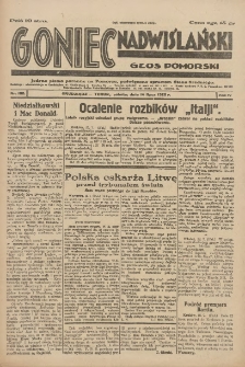 Goniec Nadwiślański: Głos Pomorski: Jedyne pismo poranne na Pomorzu, poświęcone sprawom Stanu Średniego 1928.07.14 R.4 Nr160