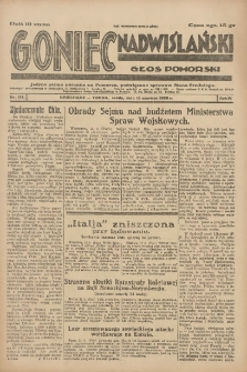 Goniec Nadwiślański: Głos Pomorski: Jedyne pismo poranne na Pomorzu, poświęcone sprawom Stanu Średniego 1928.06.13 R.4 Nr133