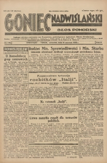 Goniec Nadwiślański: Głos Pomorski: Jedyne pismo poranne na Pomorzu, poświęcone sprawom Stanu Średniego 1928.06.14 R.4 Nr135