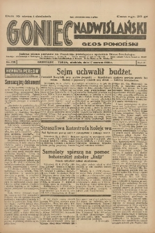 Goniec Nadwiślański: Głos Pomorski: Jedyne pismo poranne na Pomorzu, poświęcone sprawom Stanu Średniego 1928.06.17 R.4 Nr138