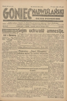 Goniec Nadwiślański: Głos Pomorski: Jedyne pismo poranne na Pomorzu, poświęcone sprawom Stanu Średniego 1928.06.21 R.4 Nr141