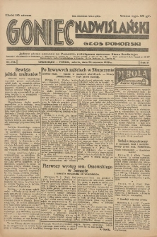 Goniec Nadwiślański: Głos Pomorski: Jedyne pismo poranne na Pomorzu, poświęcone sprawom Stanu Średniego 1928.06.23 R.4 Nr143