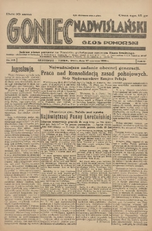 Goniec Nadwiślański: Głos Pomorski: Jedyne pismo poranne na Pomorzu, poświęcone sprawom Stanu Średniego 1928.06.27 R.4 Nr146