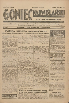 Goniec Nadwiślański: Głos Pomorski: Jedyne pismo poranne na Pomorzu, poświęcone sprawom Stanu Średniego 1928.06.28 R.4 Nr147