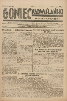 Goniec Nadwiślański: Głos Pomorski: Jedyne pismo poranne na Pomorzu, poświęcone sprawom Stanu Średniego 1928.07.04 R.4 Nr151