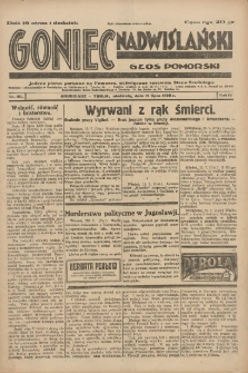 Goniec Nadwiślański: Głos Pomorski: Jedyne pismo poranne na Pomorzu, poświęcone sprawom Stanu Średniego 1928.07.15 R.4 Nr161