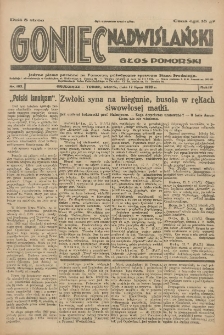Goniec Nadwiślański: Głos Pomorski: Jedyne pismo poranne na Pomorzu, poświęcone sprawom Stanu Średniego 1928.07.17 R.4 Nr162