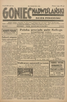 Goniec Nadwiślański: Głos Pomorski: Jedyne pismo poranne na Pomorzu, poświęcone sprawom Stanu Średniego 1928.07.19 R.4 Nr164