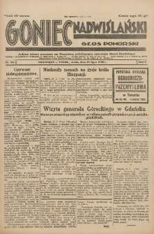 Goniec Nadwiślański: Głos Pomorski: Jedyne pismo poranne na Pomorzu, poświęcone sprawom Stanu Średniego 1928.07.25 R.4 Nr169