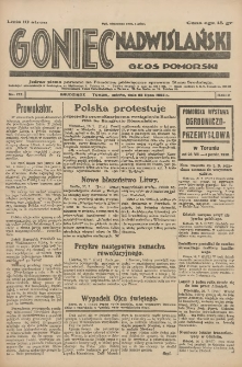 Goniec Nadwiślański: Głos Pomorski: Jedyne pismo poranne na Pomorzu, poświęcone sprawom Stanu Średniego 1928.07.28 R.4 Nr172