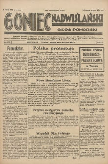 Goniec Nadwiślański: Głos Pomorski: Jedyne pismo poranne na Pomorzu, poświęcone sprawom Stanu Średniego 1928.07.28 R.4 Nr172