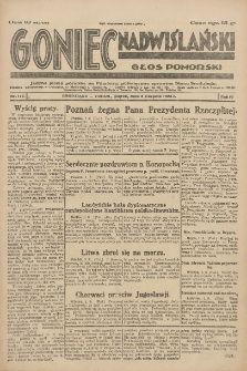 Goniec Nadwiślański: Głos Pomorski: Jedyne pismo poranne na Pomorzu, poświęcone sprawom Stanu Średniego 1928.08.03 R.4 Nr177