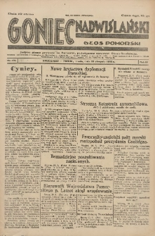 Goniec Nadwiślański: Głos Pomorski: Jedyne pismo poranne na Pomorzu, poświęcone sprawom Stanu Średniego 1928.08.22 R.4 Nr192