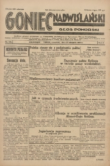 Goniec Nadwiślański: Głos Pomorski: Jedyne pismo poranne na Pomorzu, poświęcone sprawom Stanu Średniego 1928.08.30 R.4 Nr199