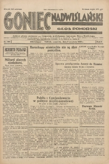 Goniec Nadwiślański: Głos Pomorski: Jedyne pismo poranne na Pomorzu, poświęcone sprawom Stanu Średniego 1928.09.06 R.4 Nr205