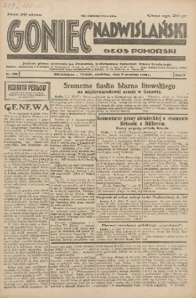 Goniec Nadwiślański: Głos Pomorski: Jedyne pismo poranne na Pomorzu, poświęcone sprawom Stanu Średniego 1928.09.09 R.4 Nr208