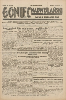 Goniec Nadwiślański: Głos Pomorski: Jedyne pismo poranne na Pomorzu, poświęcone sprawom Stanu Średniego 1928.09.22 R.4 Nr219
